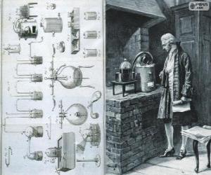 пазл Antoine Lavoisier (1743-1794), французский химик, считается создателем современной химии